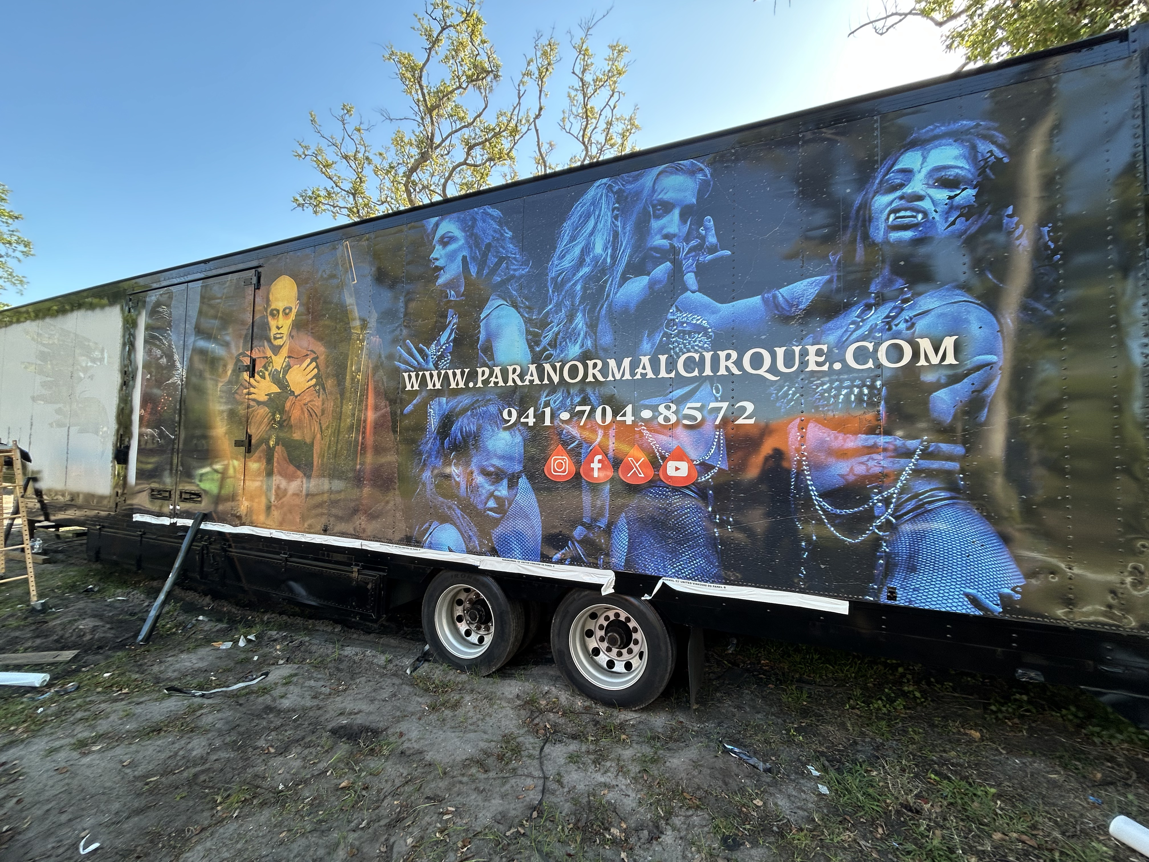 Monster Trucks event trailer wrap