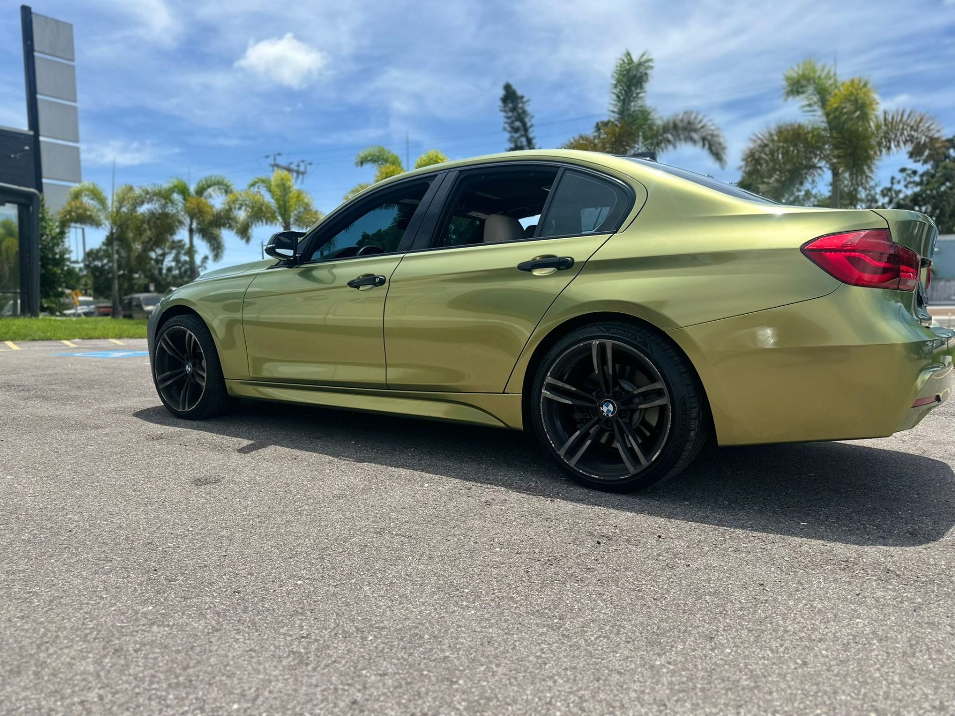 Gloss color-shift BMW car wrap